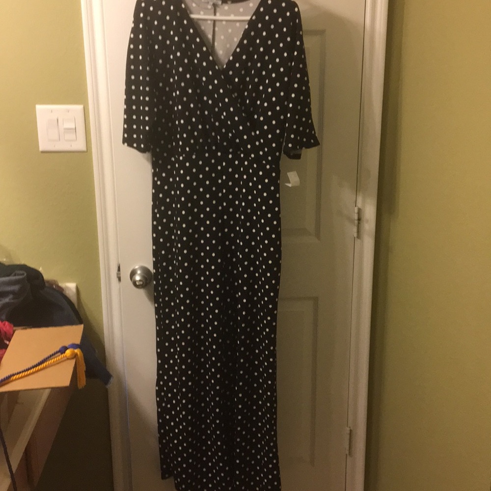 polka dot jumpsuit!!
